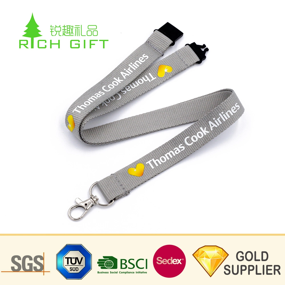 Best Selling Products 2017 in USA Custom Silk Screen Polyester Wine Bottle Opener Neck Lanyard