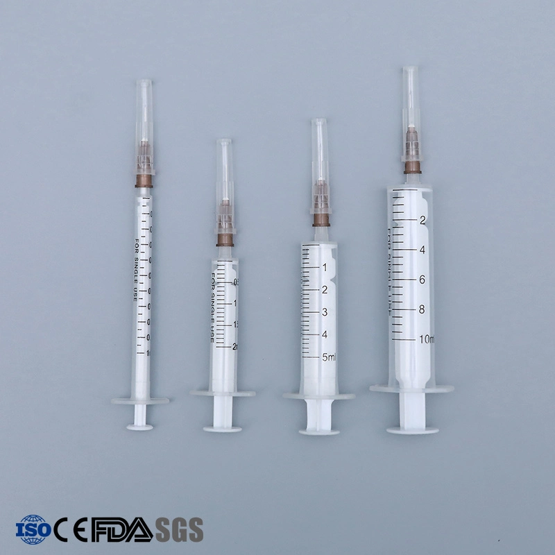 50ml, 60ml, 100ml, Medical Plastic 3 Parts Luer Slip Syringe