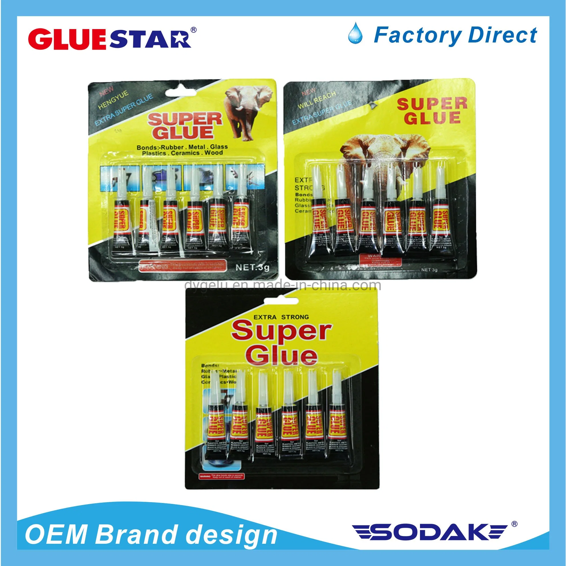 Utilisation quotidienne adhésif cyanoacrylate Power Strong Super Glue 502