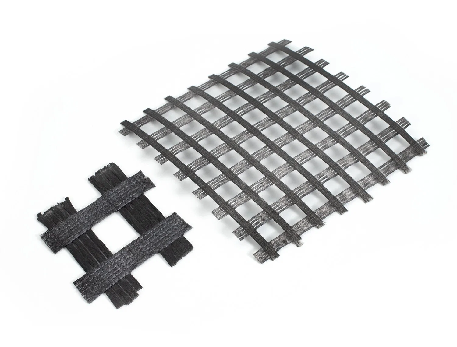 80kn Building Materials Polyester HDPE Geogrid Warp Knitting Bonding Stabilizer Material