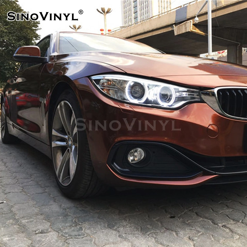 precio de fábrica SINOVINYL Venta caliente pegatinas coche Adhesivo removible Super brillante impresión reflectante Vinilo de envoltura de automóvil caramelos Film