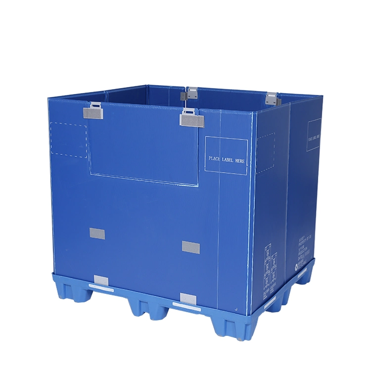 Easy-Folding Customized Sturdy Plastic Pallet Container Industrial Use