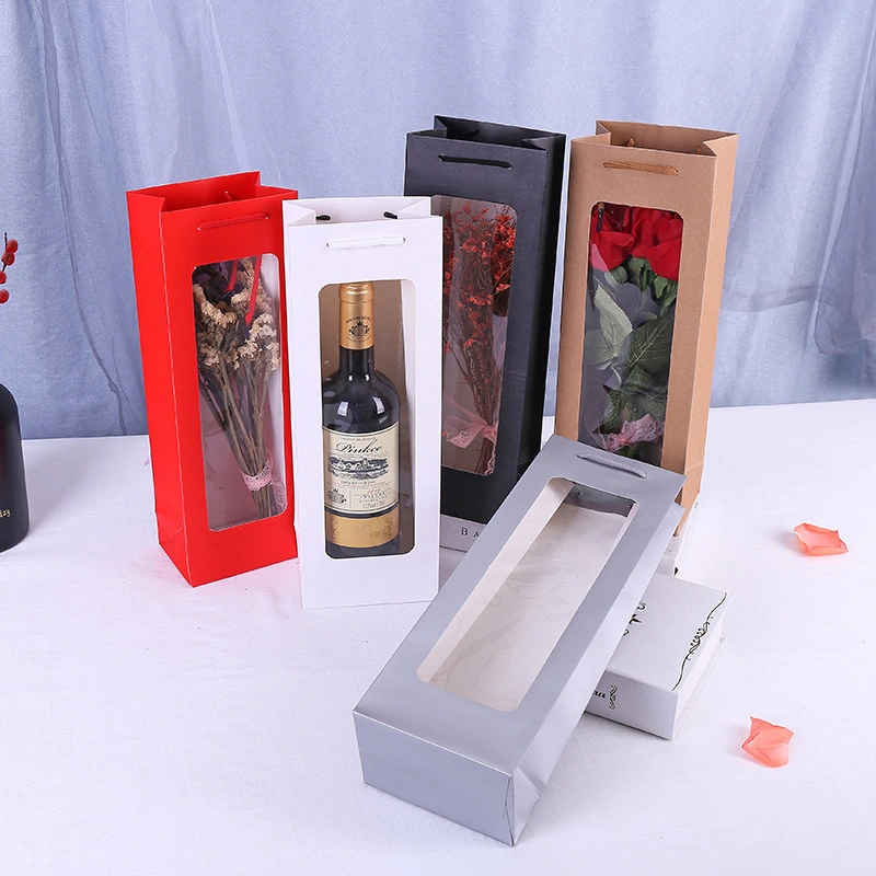 Wholesale/Supplier Kraft Paper Champagne Wine Packaging Bags (PB-069)