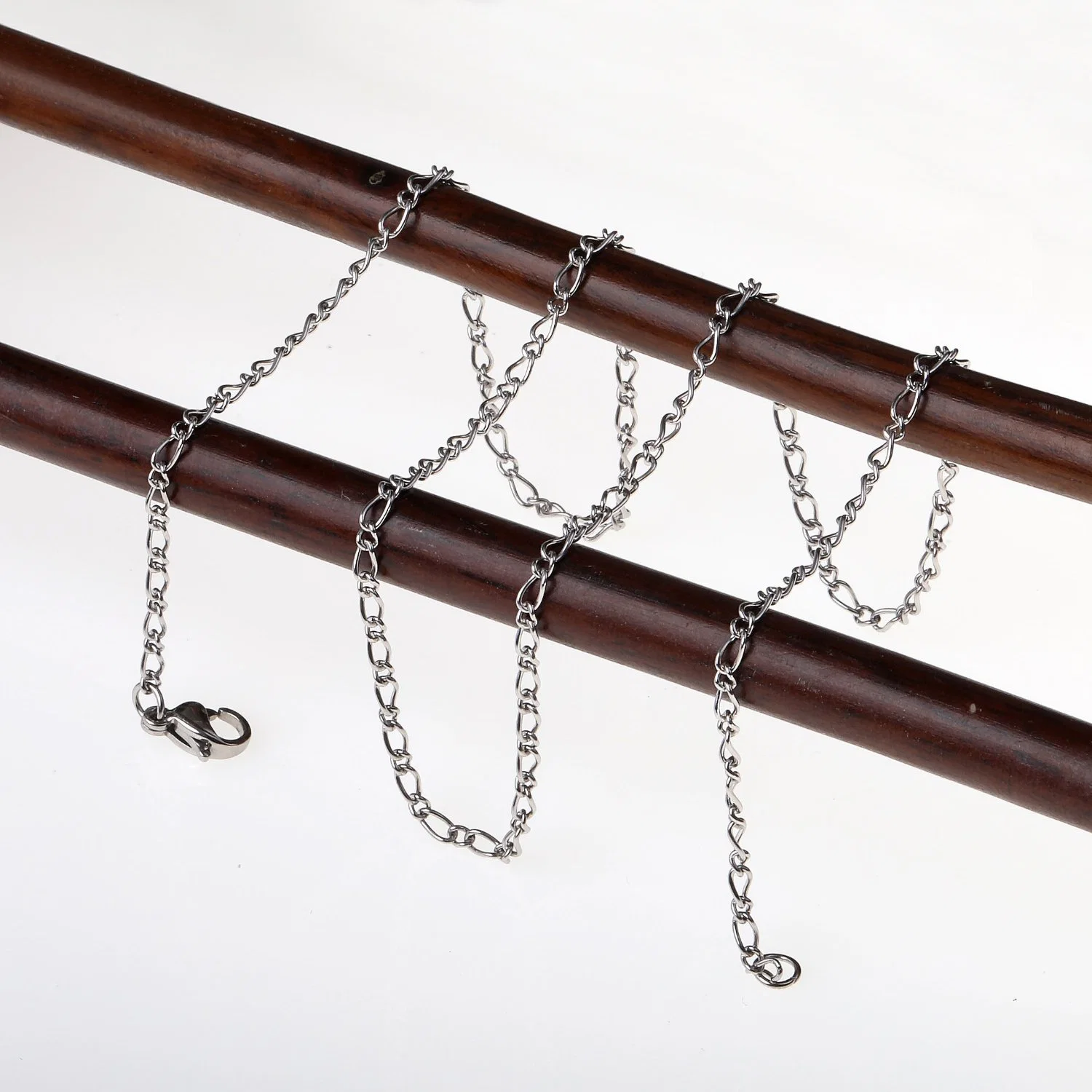 Wholesale/Supplier Stainless Steel Necklace Figaro Curb Chain Long and Short 1: 1