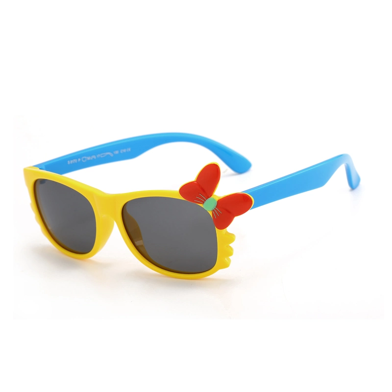 Best Price Funny Cute Butterfly Design for Kids Sunglasses UV400 Polarized Girl Child Flexible Frame