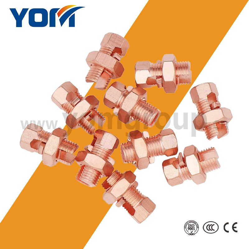 T/J Brass Copper Split Small Waterproof Electrical Bolt Close-End Clamp Screw Wire to Wire Joint Nut Terminals Cable Connectors