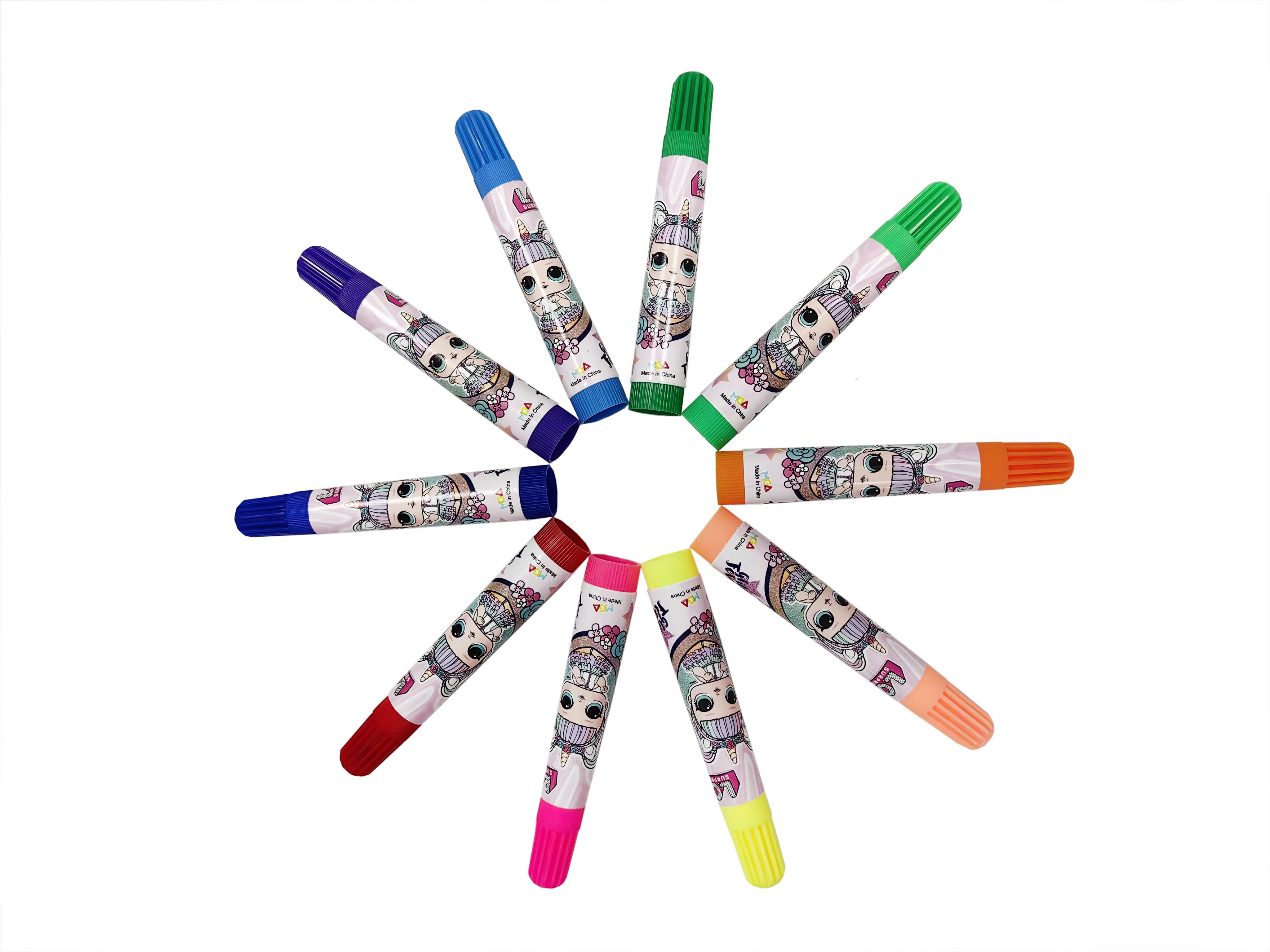 Creative Colorings 12 PCS Jumbo Markers Customized Designs Home Play Toy Set