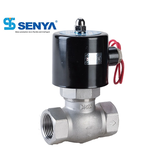 Senya Pneumatic fábrica China de nivel superior accionada por el de la serie USB de alta temperatura que trabajan en forma de vapor de acero inoxidable de 2/2 de la válvula de solenoide