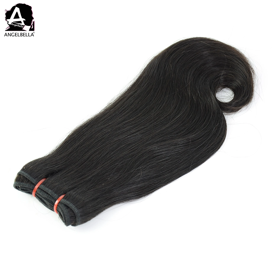 Angelbella 100 Brazilian Human Hair Bundles 1b# Curve Straight Hair Weft