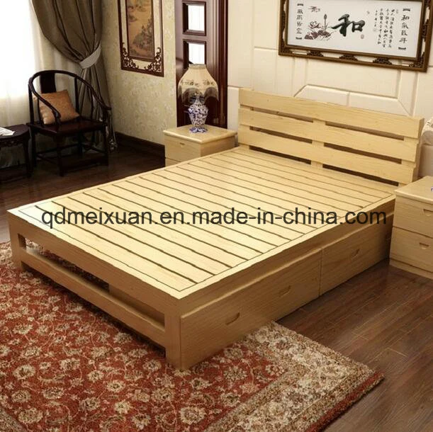 Solid Wooden Bed Modern Beds (M-X2837)