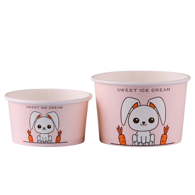 2023 Anbao Disposable Ice Cream Paper Cups Bowls Mugs