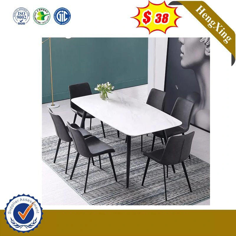 Moderne Weiße Küchenmöbel Esszimmer Tisch Set Marmorplatte Designs