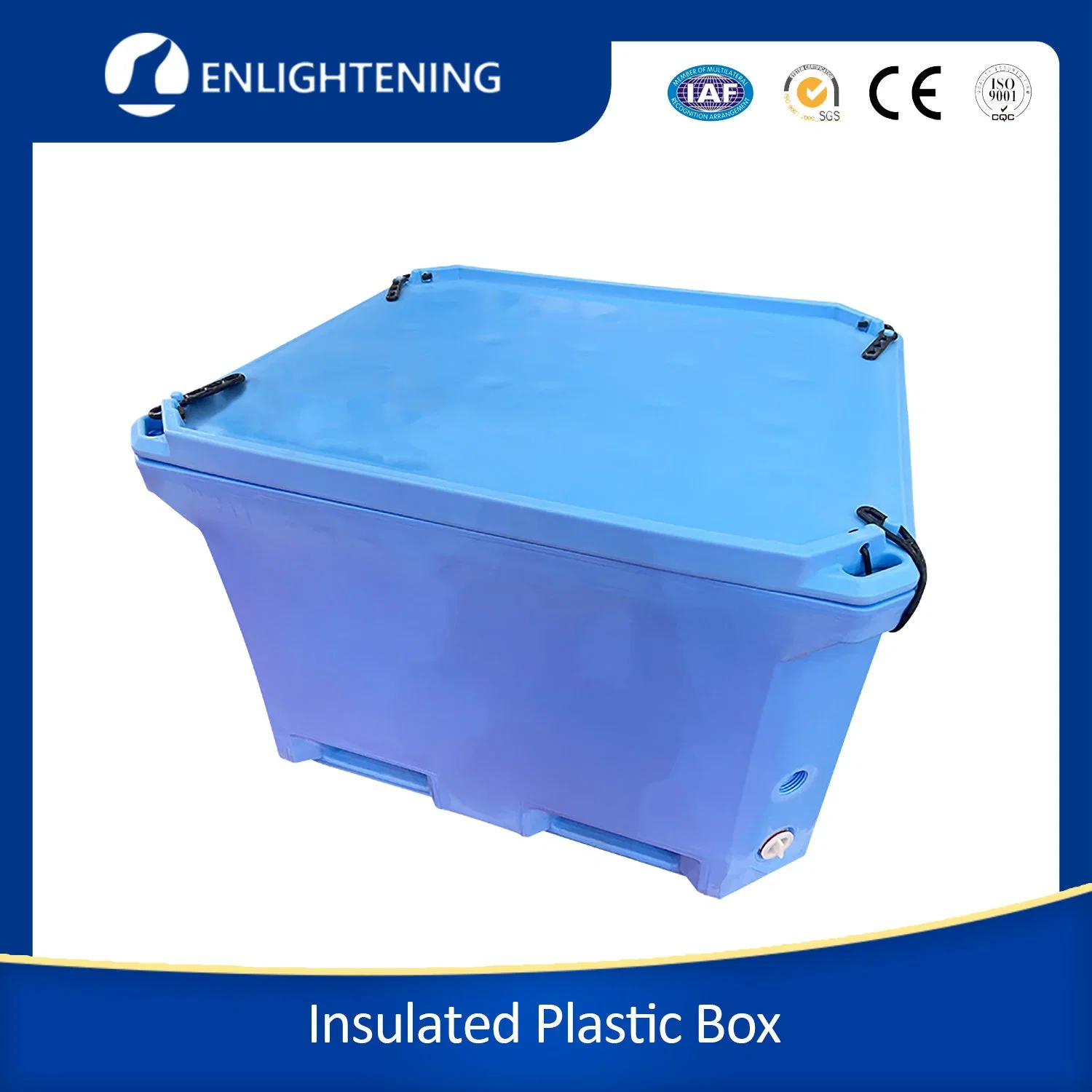 240qt/330qt/480qt/700qt Rotomolded Insulated Fish Processing Container Large Cooler Box Fish Shipping Supplies Cooler Box for Fish