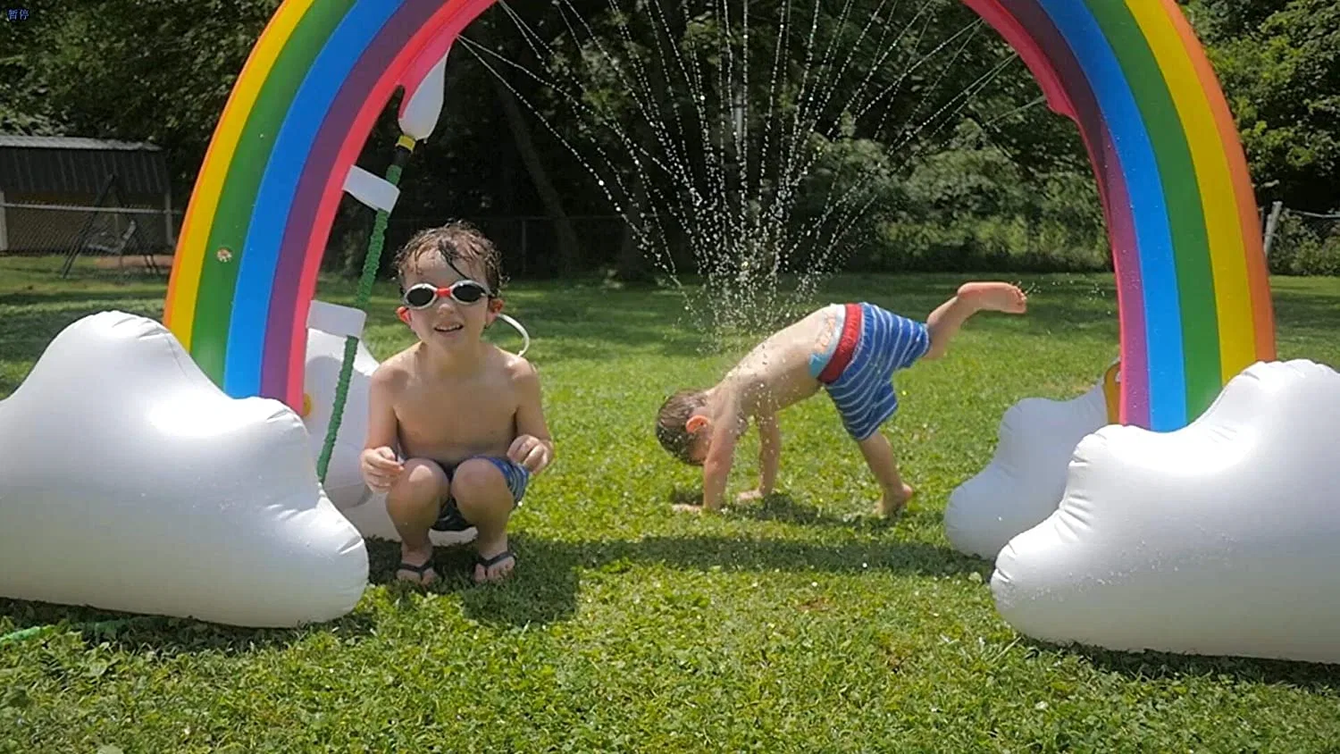 Aufblasbarer Sprinkler Sommer Spielzeug Outdoor Wasser Splash Pad Riesen Regenbogen Torbogen