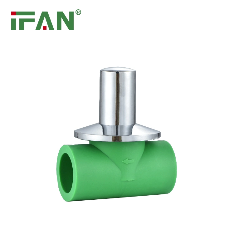 Ifan High quality/High cost performance  Green Conceld Chrome Plated PPR Gate Valve Brass Core PPR Valve Water Tube Fittings