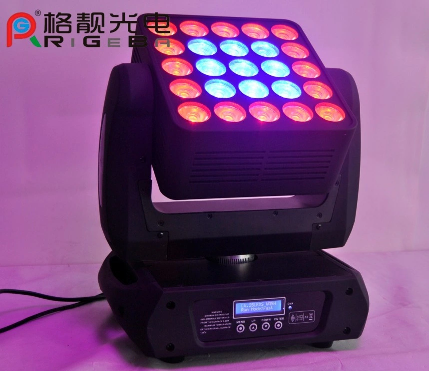 DMX512 25PCS 12W RGBW LED Moving Head Matrix Blinder