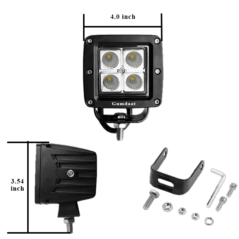 4 Inch LED Pods Fog Work Light Kit Bars for Truck Jeep