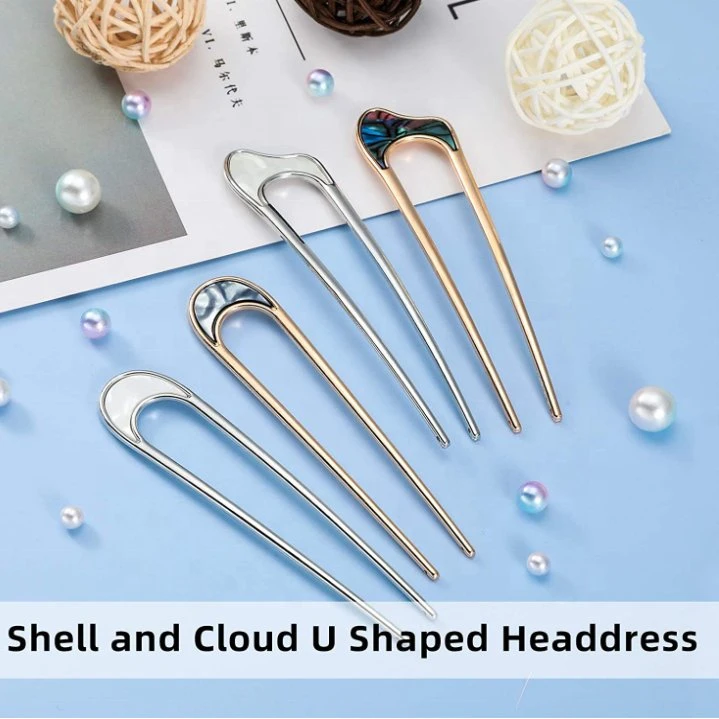 Korea Simple Alloy U-Shape Hair Pins 2021 New Fashion Decoration Portable Hair Accessories for Thin Hair