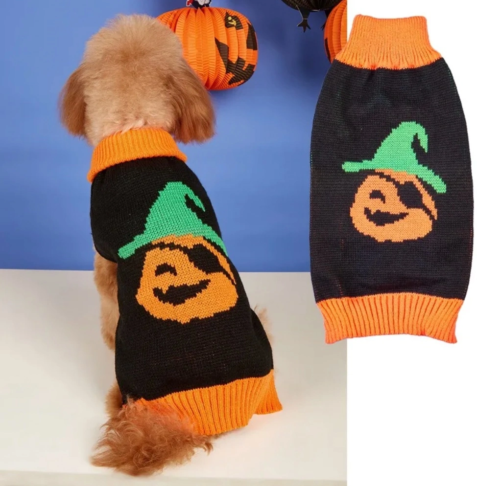 Haustiere Hund Halloween Pullover Kürbis Drucke Hunde Hemden Haustiere Kleidung Für den Winter