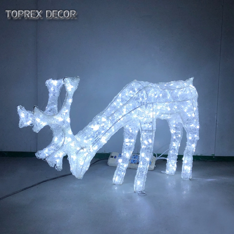 Toprex decoración resistente a la intemperie Figura acrílica esculturas 3D Noche LED Caja ANIME animales de la luz de Navidad