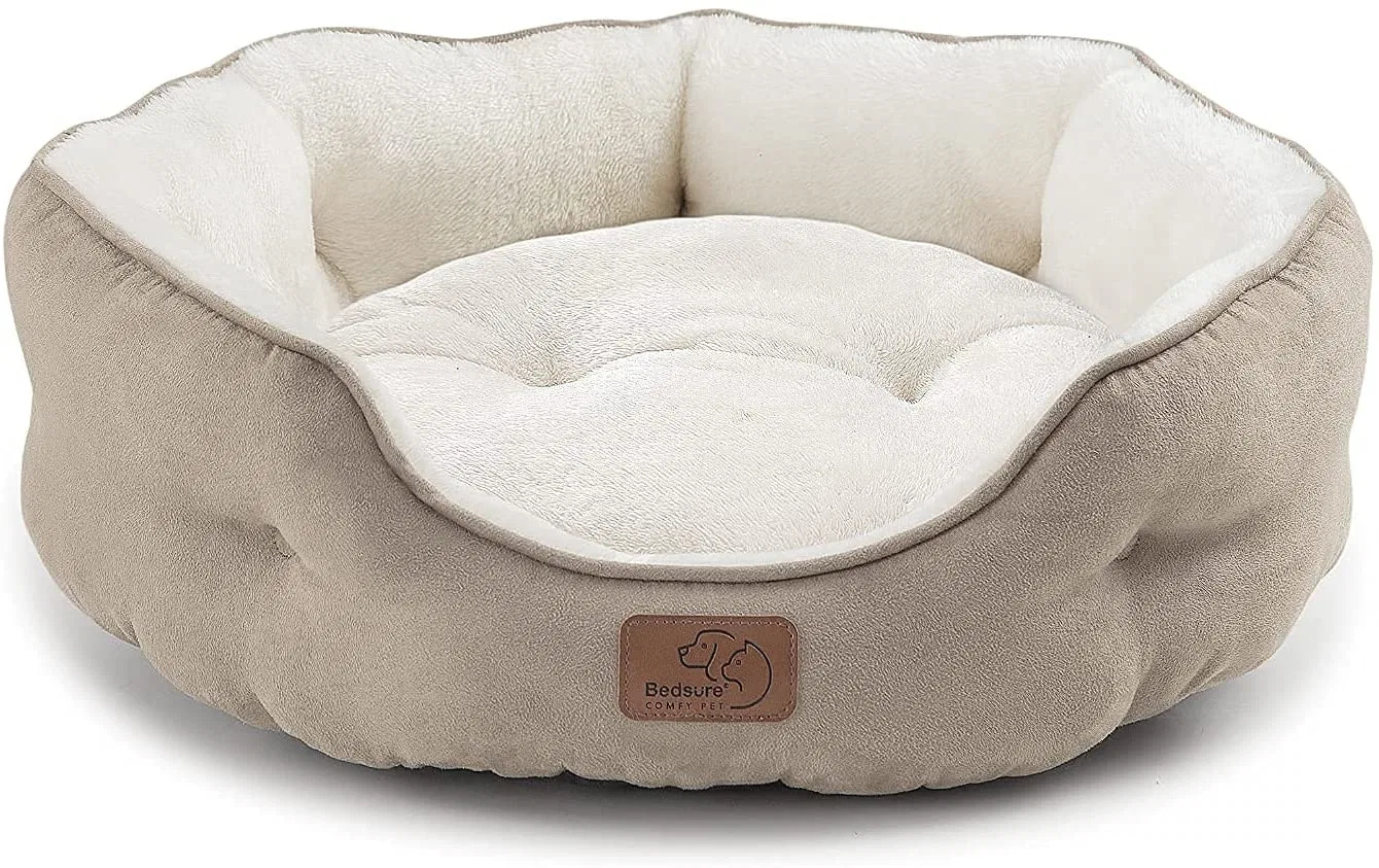 Kleines Hundebett für kleine Hunde waschbare runde Katzenbetten Für Indoor Katzen Durable Donut Haustier Bett