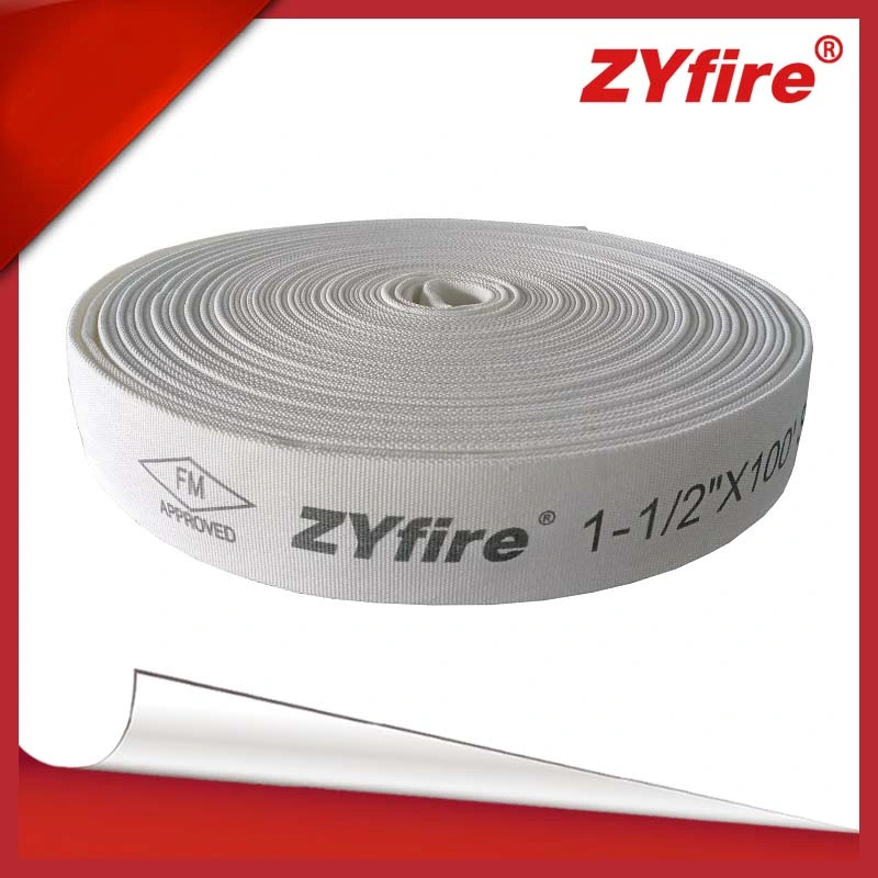 FM Certified Single Canvas Jacket Fire Hose with Aluminum Storz Coupling for Fire Fighting