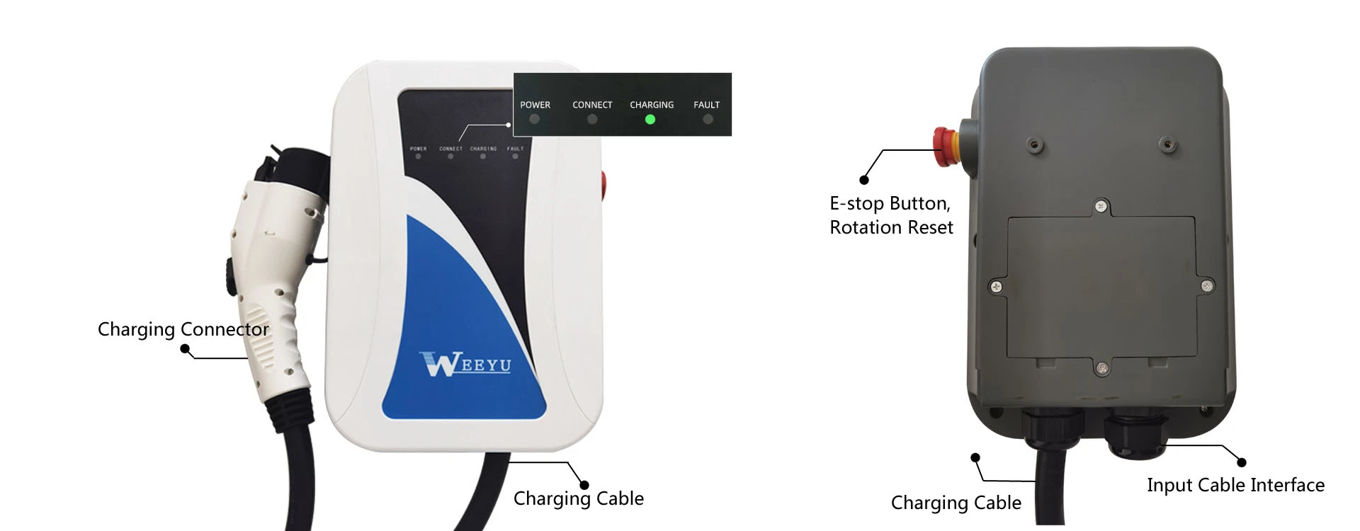 Plug and Play, or RFID Card EV Chargers 7 Kw Wallbox