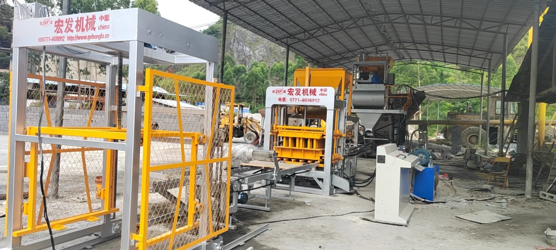 Hfb580A Fully-Automatic Block Making Machine Hongfa Heavy Machinery Brick Production Line