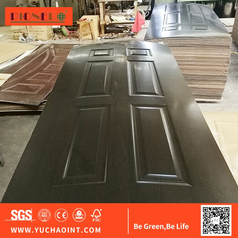 High quality/High cost performance  and Low Price Natural Teak Veneer Facing HDF Molded Door Skin