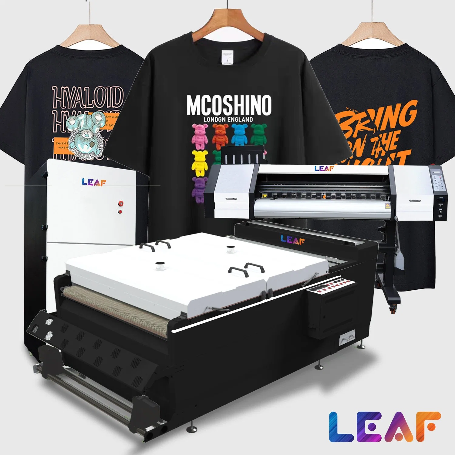 Fabric Directly Powder Shaker Dryer All in One Dtf Heat Transfer Press Tshirt Printing Machine