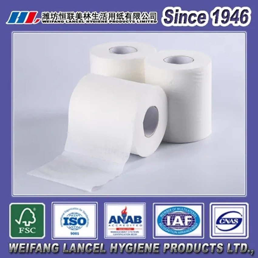 Eco-Friendly Disposable White Virgin Toilet Tissue Roll