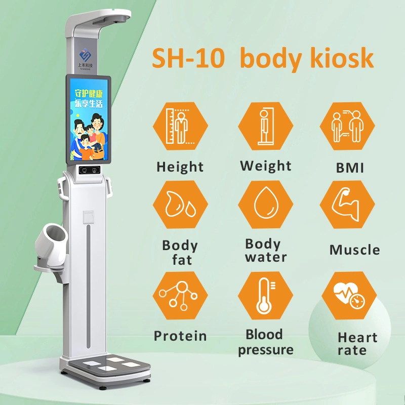 Hospital Health Checkup Kiosk Body Composition Analyzer Smart Health Scale