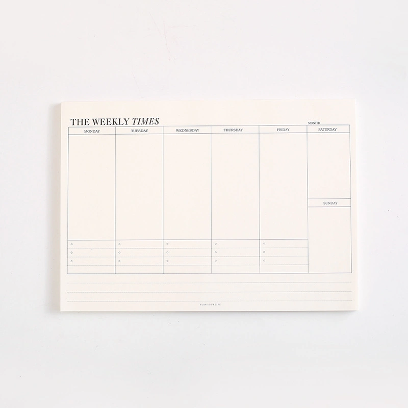 Calendario diario semanal mensual de papel de pared Planner para regalos de Office Decoración