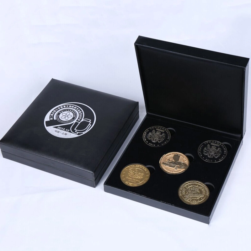 Fábrica de plástico Velvet Caja de Presentación Fabricante de Regalo personalizado Caja para el embalaje de los pasadores de solapa Badges Medallas Monedas Cufflogues Joyería Recuerdos