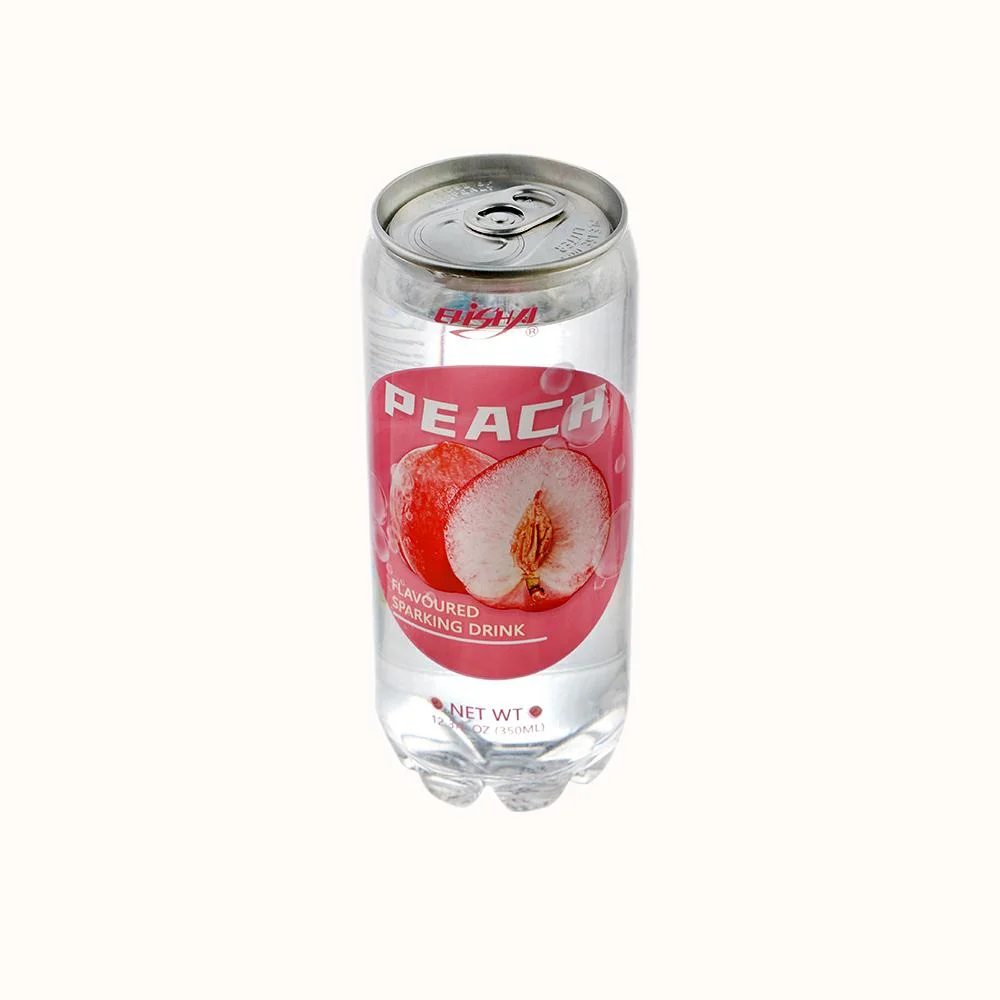 Chinese Manufacturer 350ml Slim Can New Packing Peach Flavor Carbonated Water