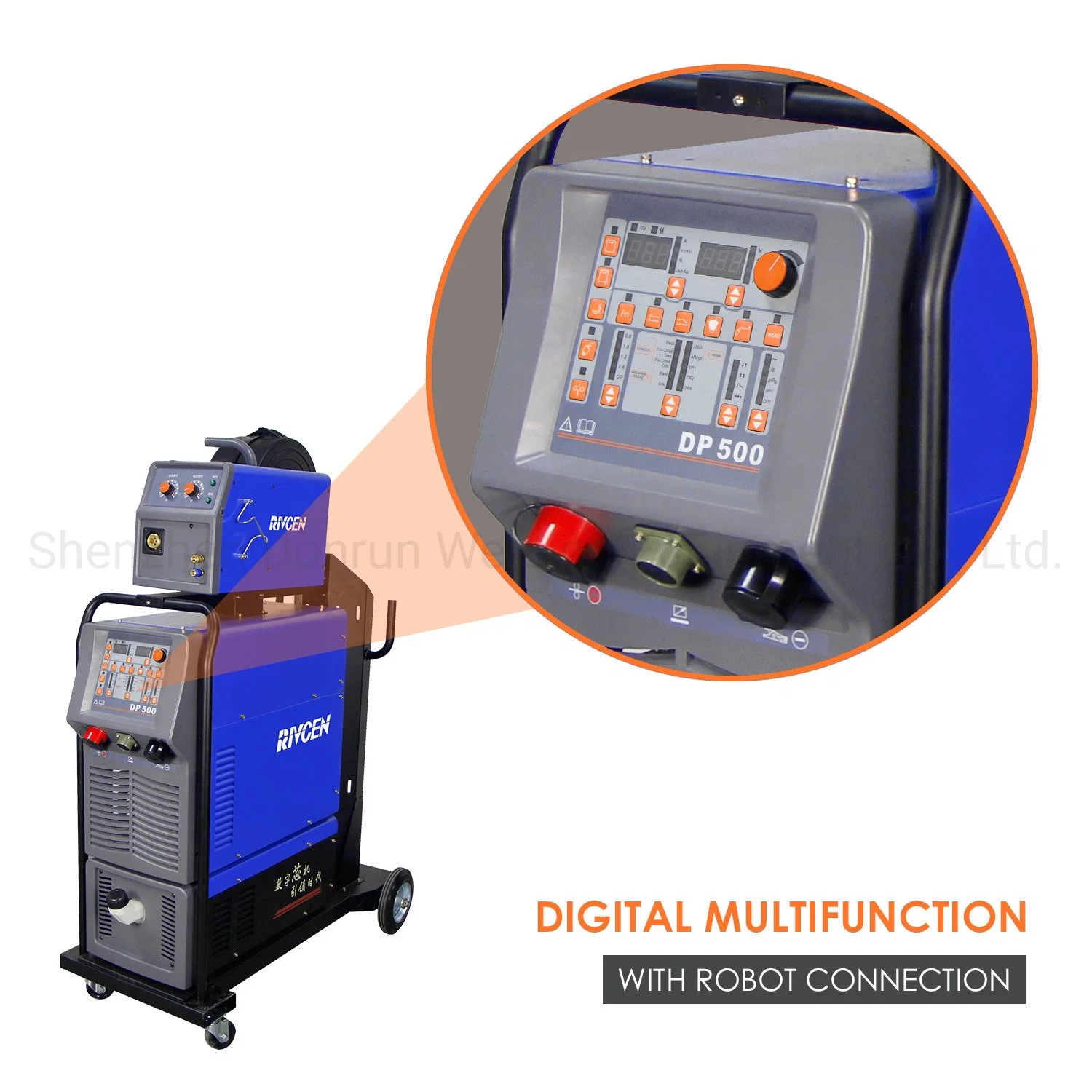 Rivcen Double Pulse for Aluminum MIG Welding Machine, Full Digital Heavy Duty IGBT CO2/Mag/MIG Intelligent Multifunctional Inverter Welders