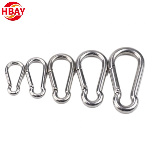 Heavy Duty 316 Stainless Steel Stainless Steel Spring Hook DIN5299 Carabiner Hook