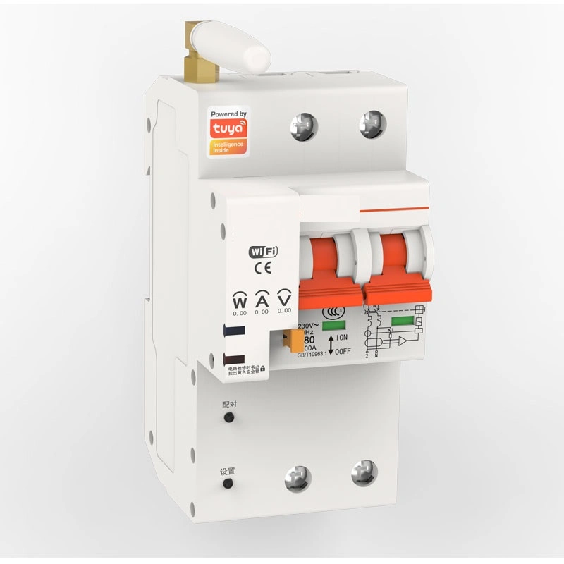 Mesure de protection contre les fuites à la terre du commutateur MCB électrique Smart WiFi/Zigbee en gros Fonction