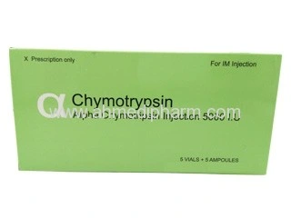 Chymotrypsine injection 5000iu stérile lyophilisé cristallisé