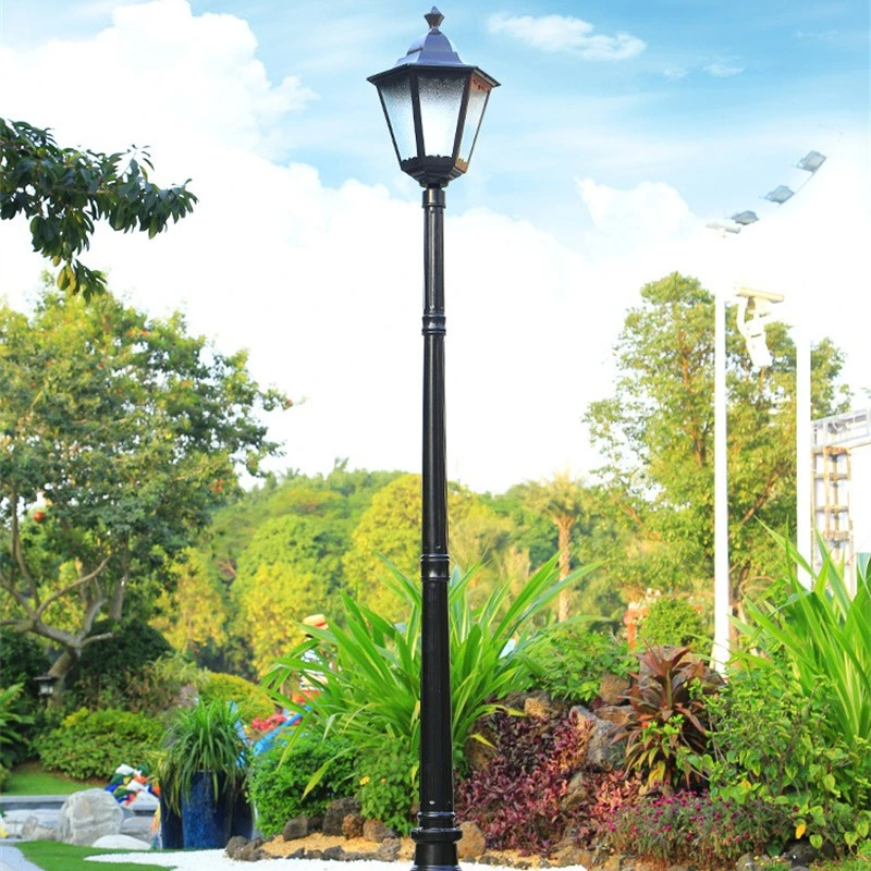 Outdoor European Antique Garden Lights Decorative Power Street Lamp Lighting Road Waterproof Modern Poles LED Solar Street Light