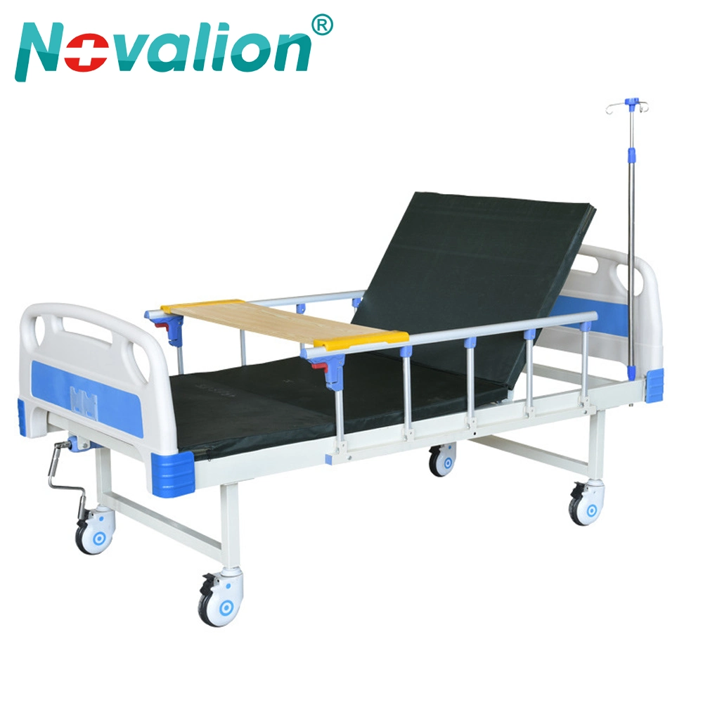 China Factory Wholesale Price Medical Equipment Supplier Manual Single One Crank Mattress Care Patient Bed ABS Adjustable Patient Medical Hospital Bed