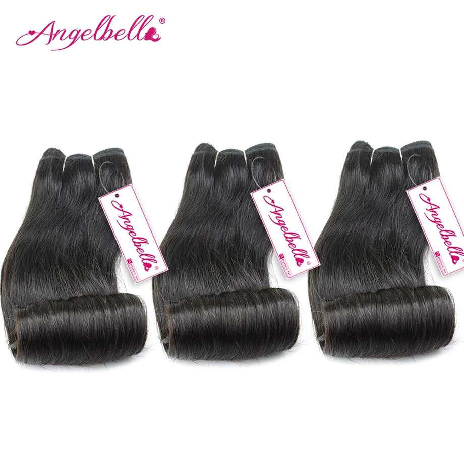 Angelbella 100% de la máxima calidad Remy cabello tejido 1b# Magia Natural cabello rizo