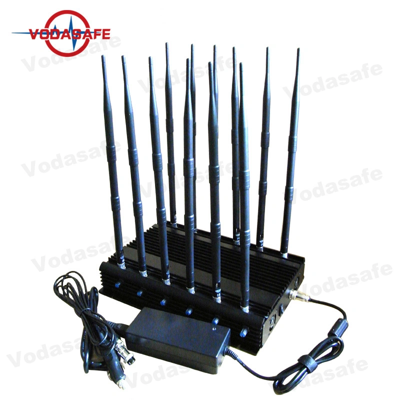 2G 3G 4G 5g de VHF UHF WiFi GPS de la señal de celular Jammer Jamming 50 M Lojack cámara inalámbrica llamada Spam Blocker