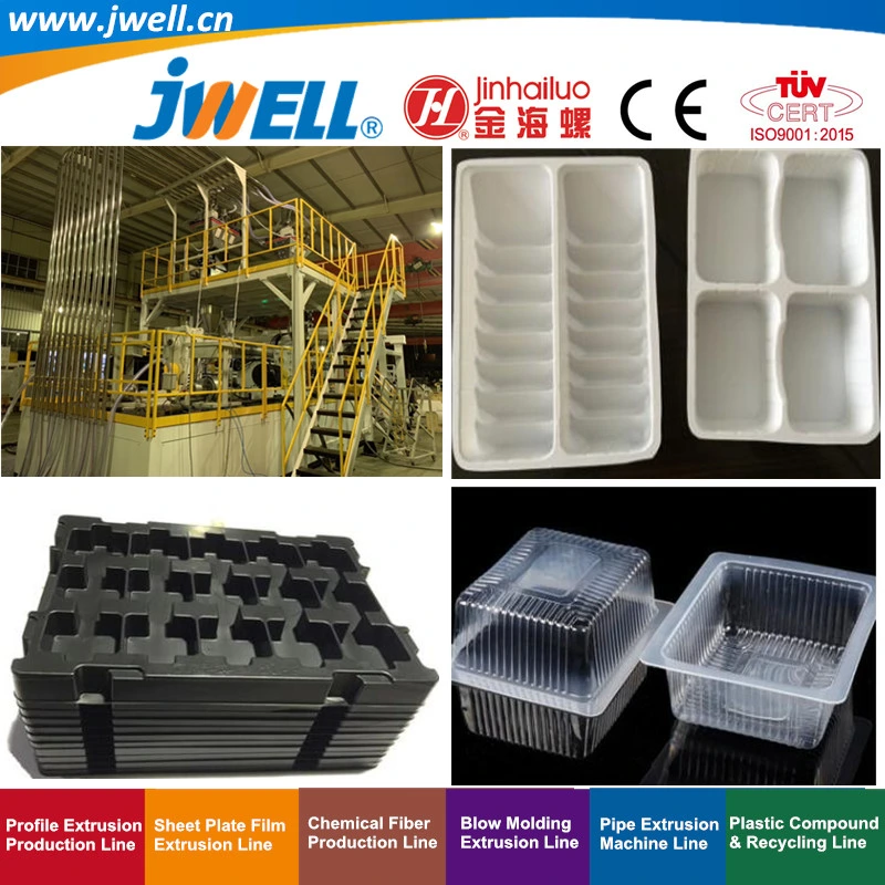 Jwell PP Plastic Sheet Recycling Agricultural Making Extrusion Machine for Food and Drinking Packing