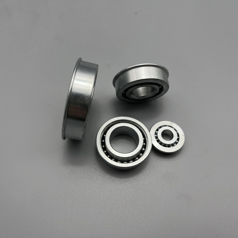 Size 12X28X11mm Steel Plate Single Row Stamping Bearing 101 for Luggage Cart Transmission and Power Equipment Unground Flanged Ball Bearing