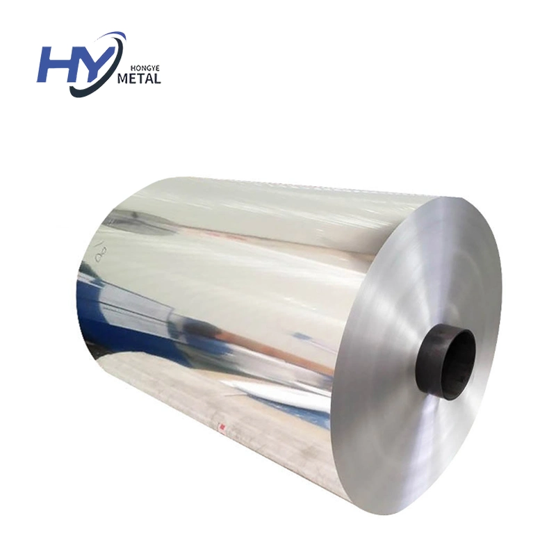 Hongye Food Grade Industrial Grade 1060 1070 1235 3003 8011 Heavy Duty Aluminum Foil Large Roll Core Size 76mm 152mm Food Packaging Cable Battery