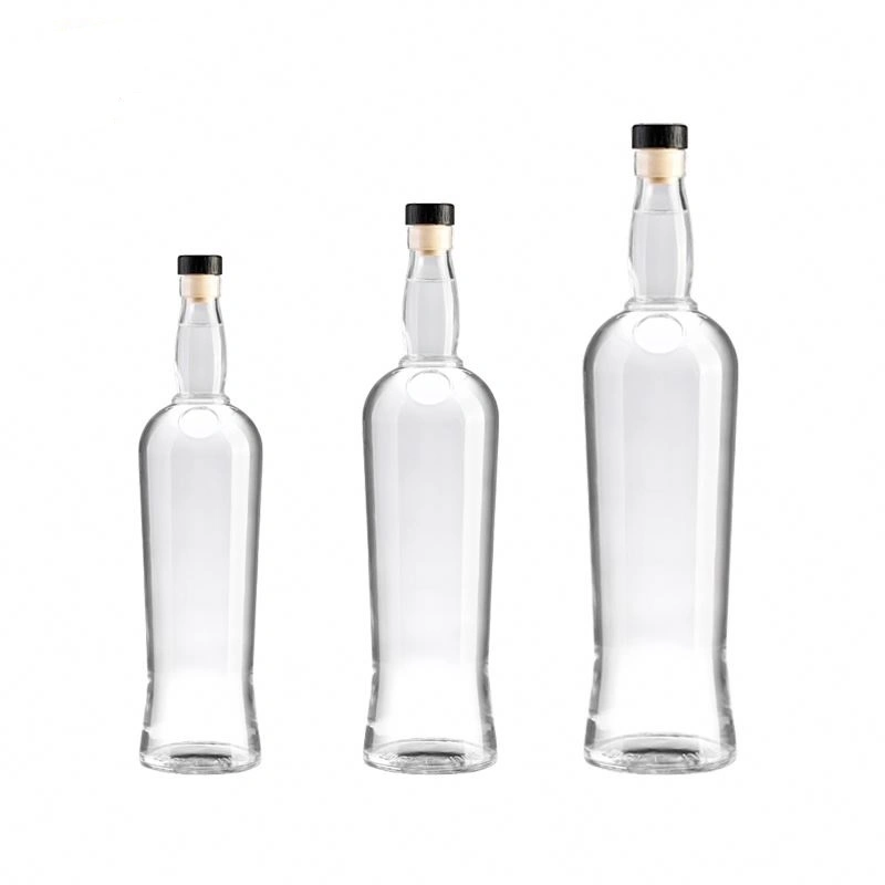 Custom Bottles for Whiskey Vodka Gin Empty Glass Bottle Liquor Fancy Costume Vodka Gin Glass Bottle