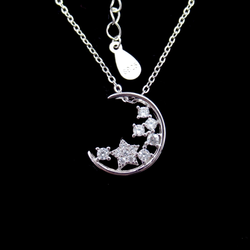 Pure Silver Good Luck Letter Best Wishes Necklace to Friend's Gift