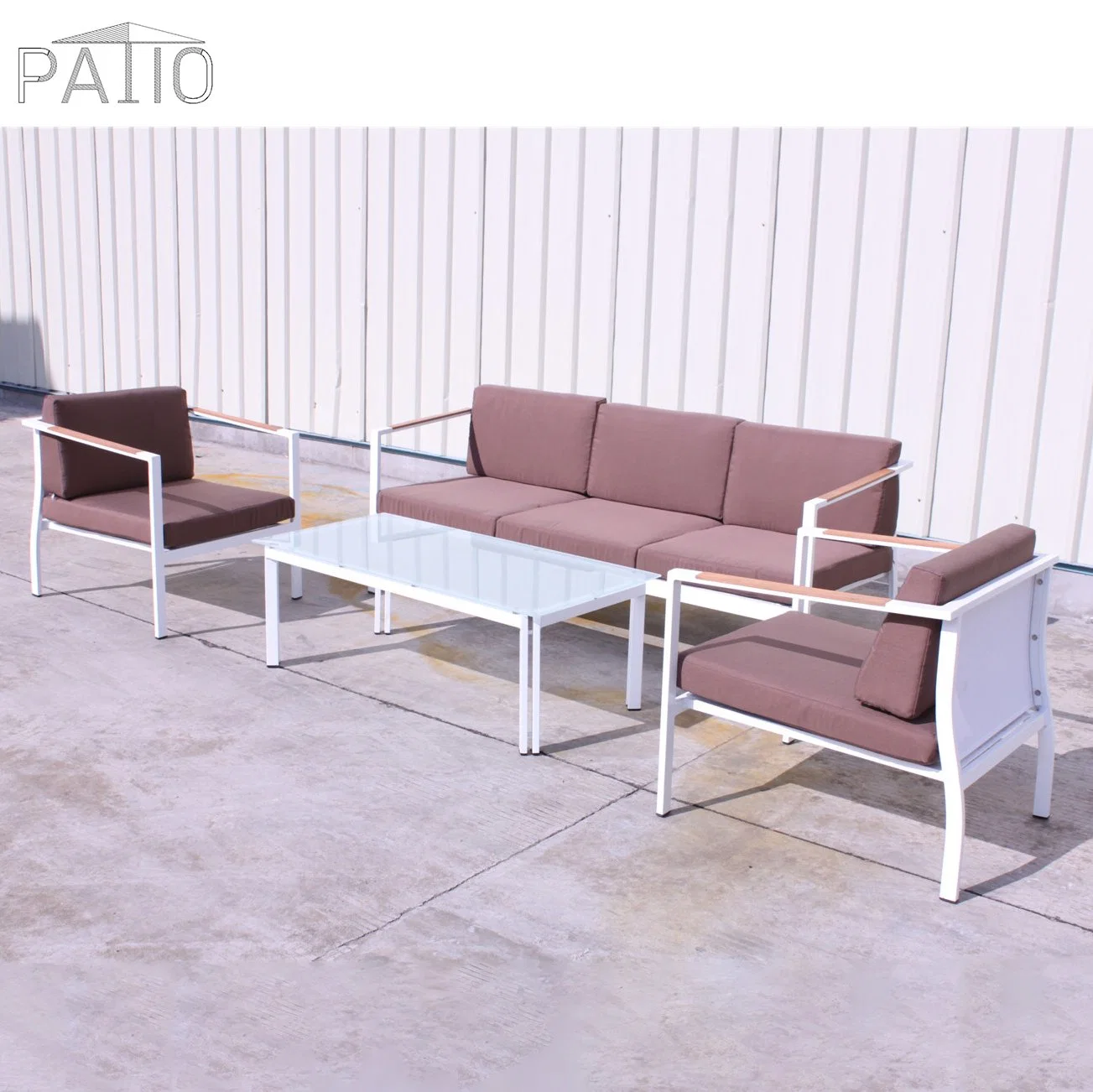 Nordic New Living Room Garden Aluminum Furniture Casual Outdoor Combinable Sofa