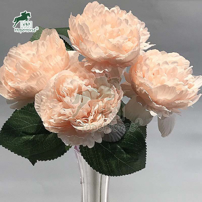 Hot Selling Peony Flower Artificial Home Decorative Single Silk Peony Flower